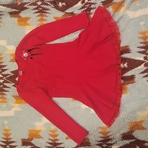 Girls Beautiful Red Holiday Dress